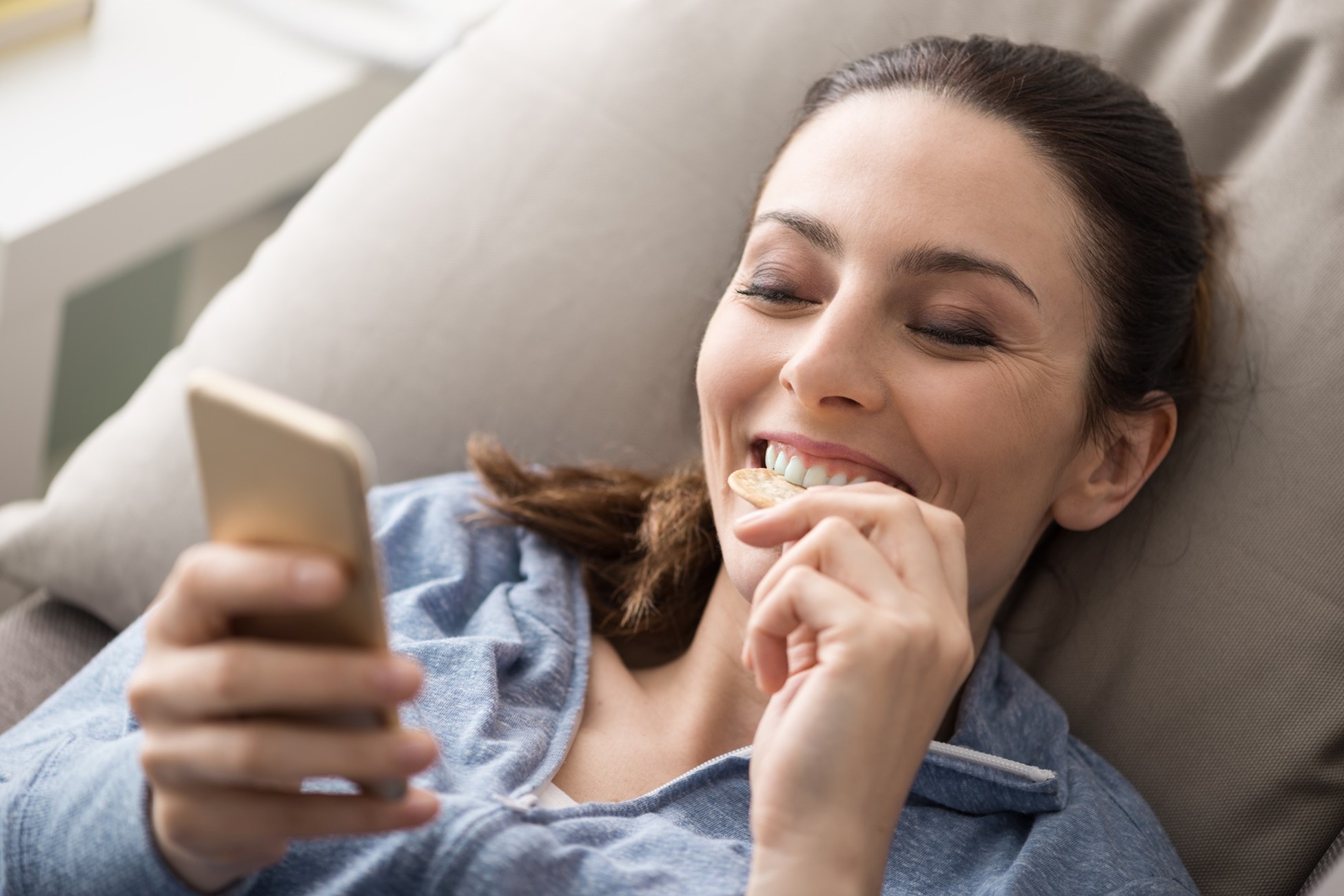 woman snacking 