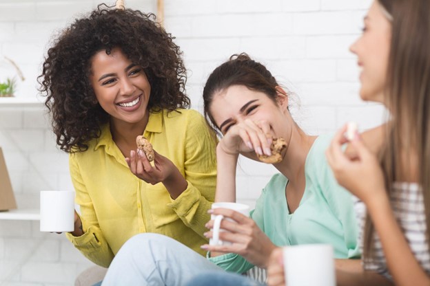 women snacking