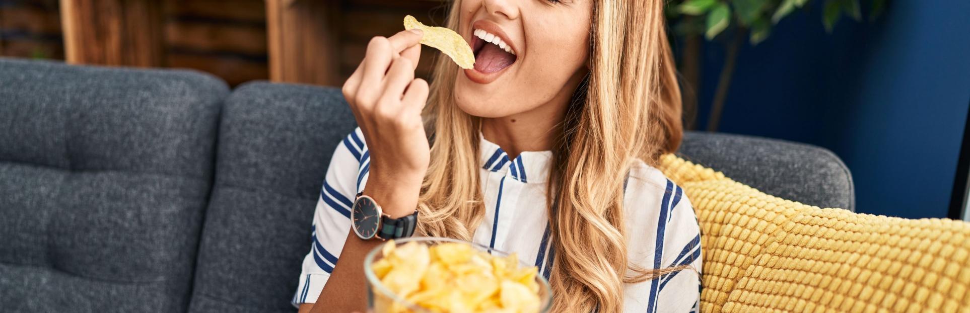 woman snacking