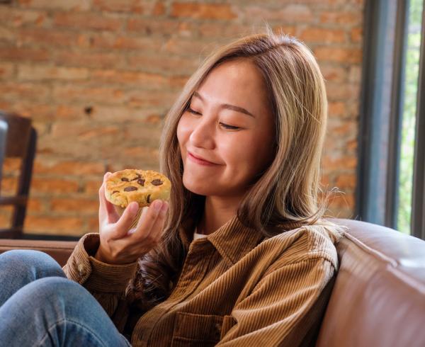 girl eating cookie