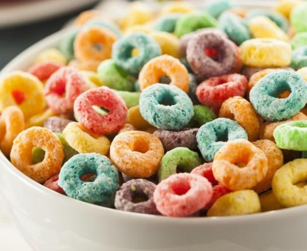 bowl of fruit loops